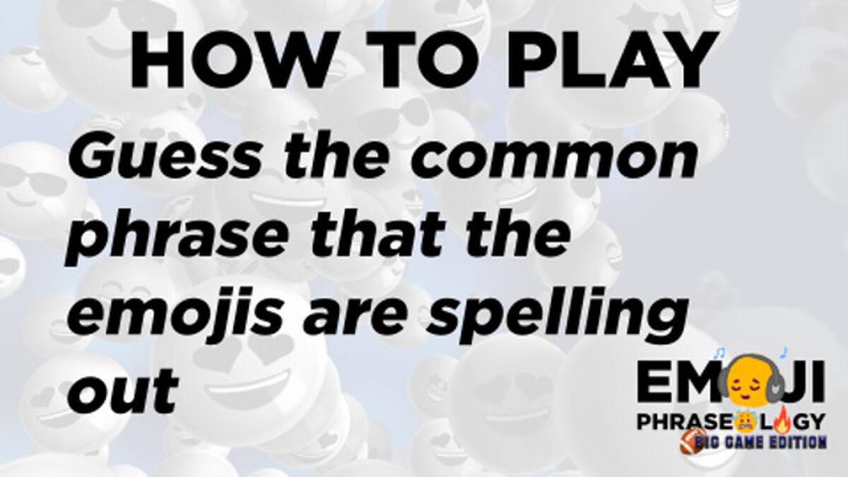 Emoji Phraseology - Big Game Edition image number null